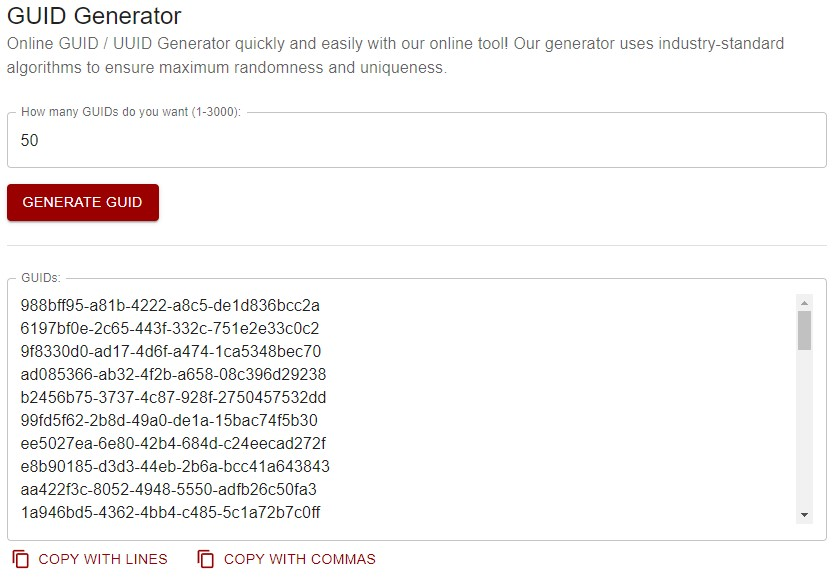 guid generator